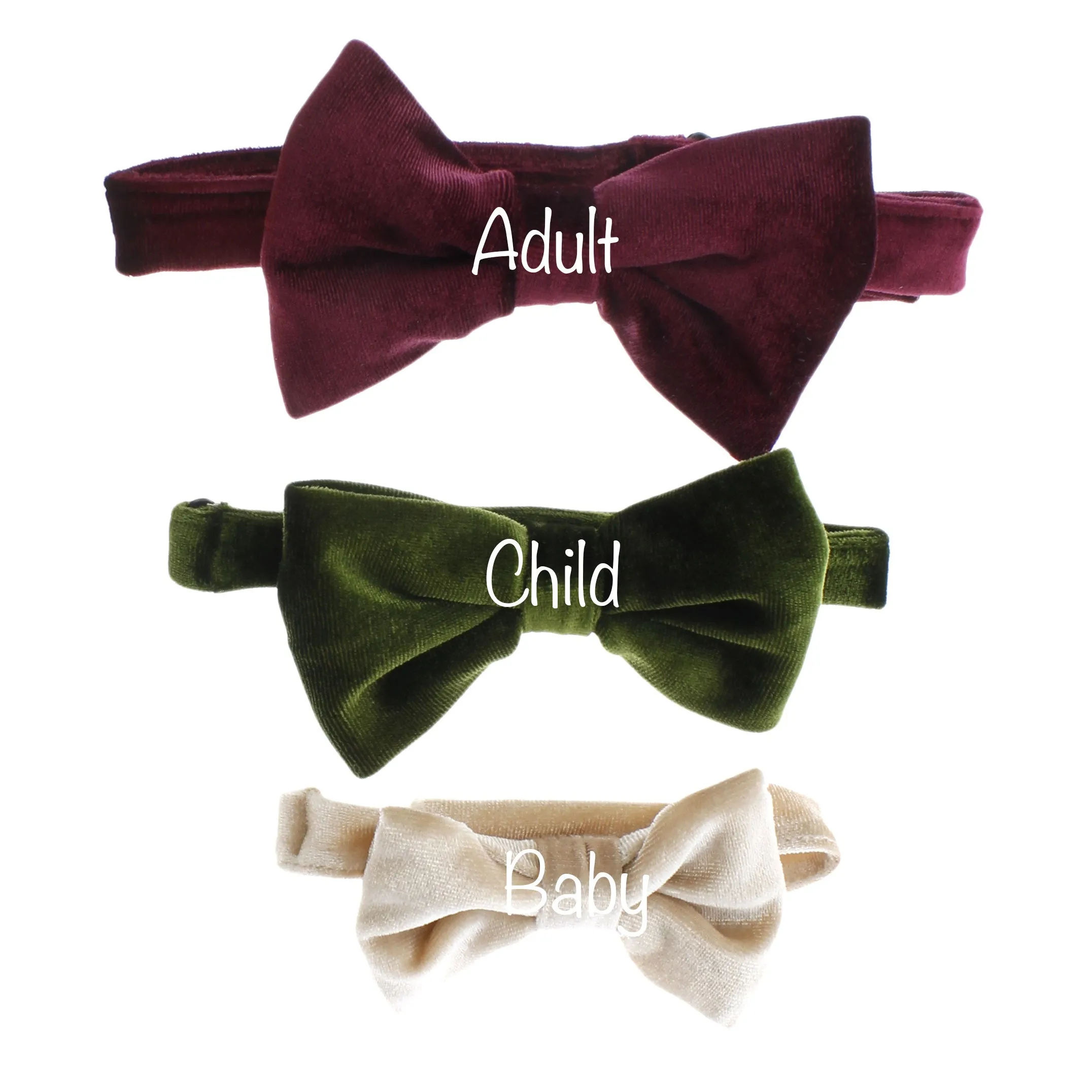 Adult Velvet Adjustable Pre-Tied Bow Tie