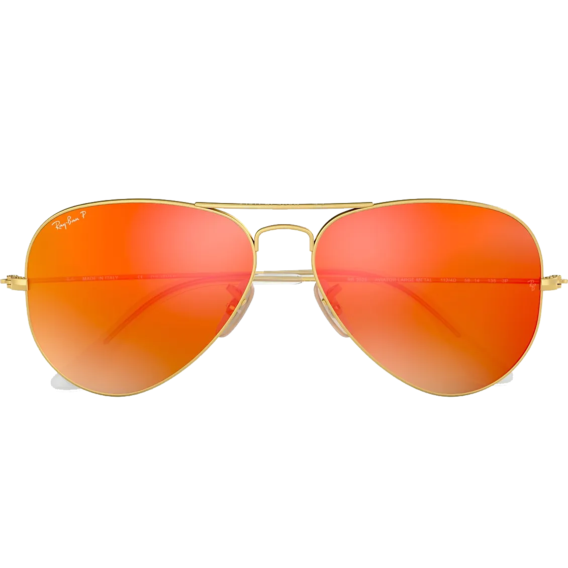 Aviator M - Matte Gold/Mirror Red