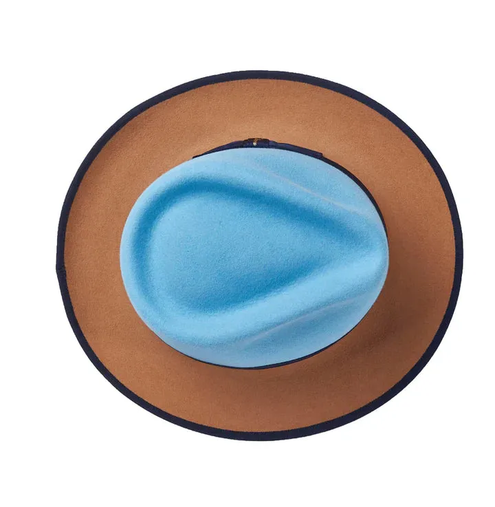 Bellissimo Duke Fedora - Powder Blue / Camel (Two Tone)