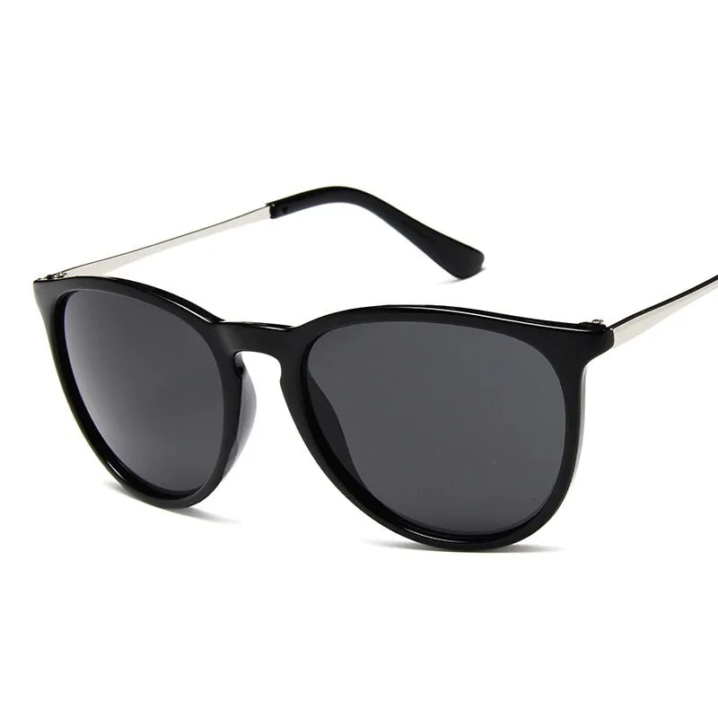 Brand Designer Round Cat Eye Sunglasses for Man