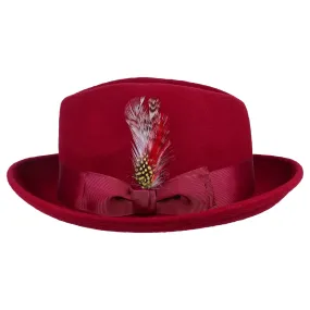 Burgundy Felt Fedora