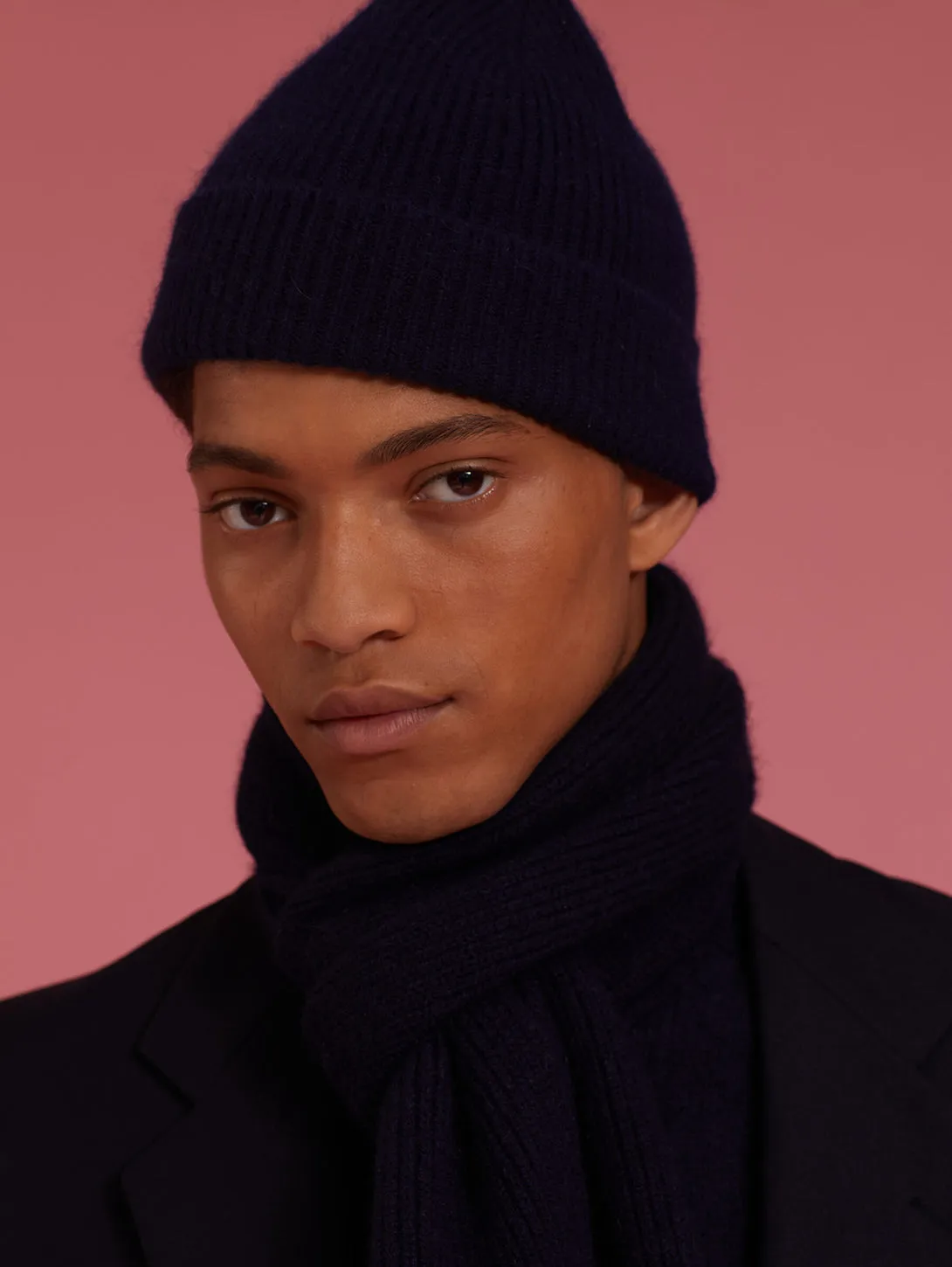 Classic Angora Beanie - Midnight