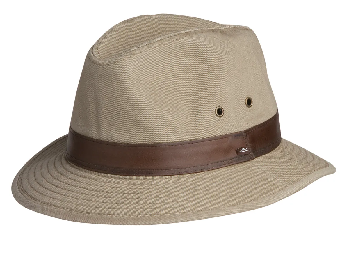 Conner Larimer Mens Cotton Safari Fedora Hat