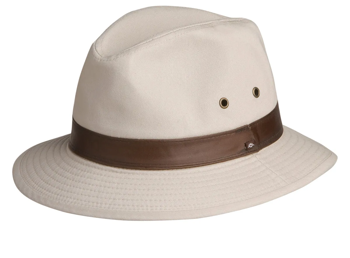 Conner Larimer Mens Cotton Safari Fedora Hat