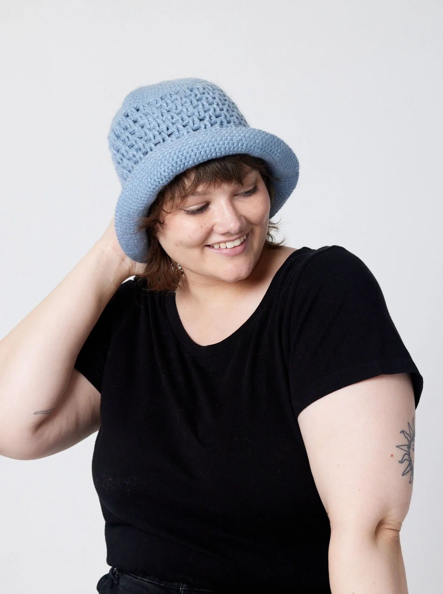 Crochet Bucket Hat - Slate