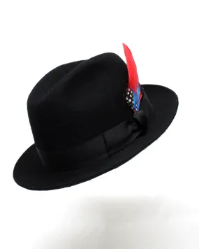 DOBBS Black Trilby Fedora