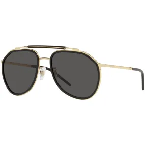 Dolce & Gabbana Men's Sunglasses - Aviator Frame Dark Grey Metal Lens | 0DG2277 02/87