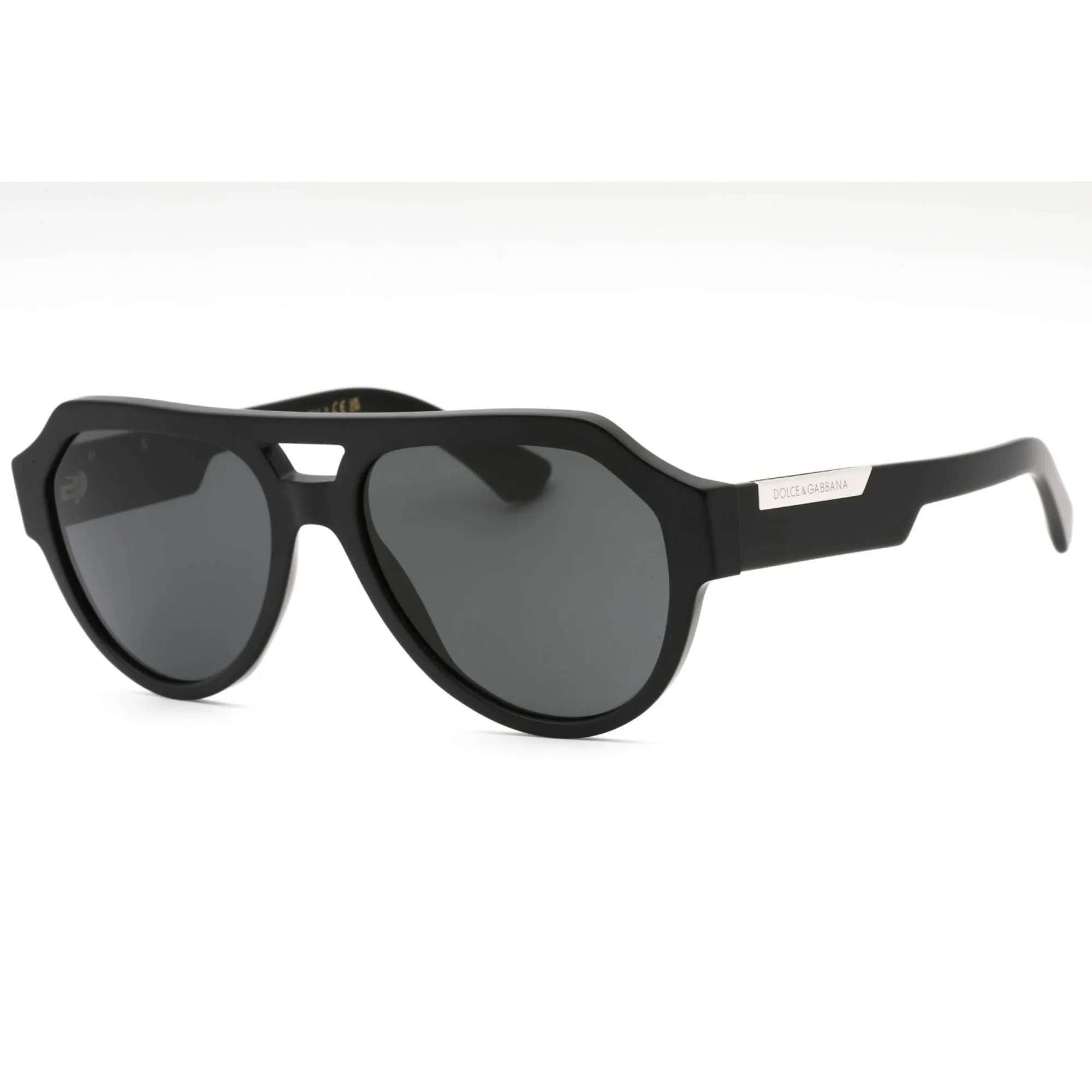 Dolce & Gabbana Men's Sunglasses - Matte Black Plastic Aviator Frame | 0DG4466 25256G