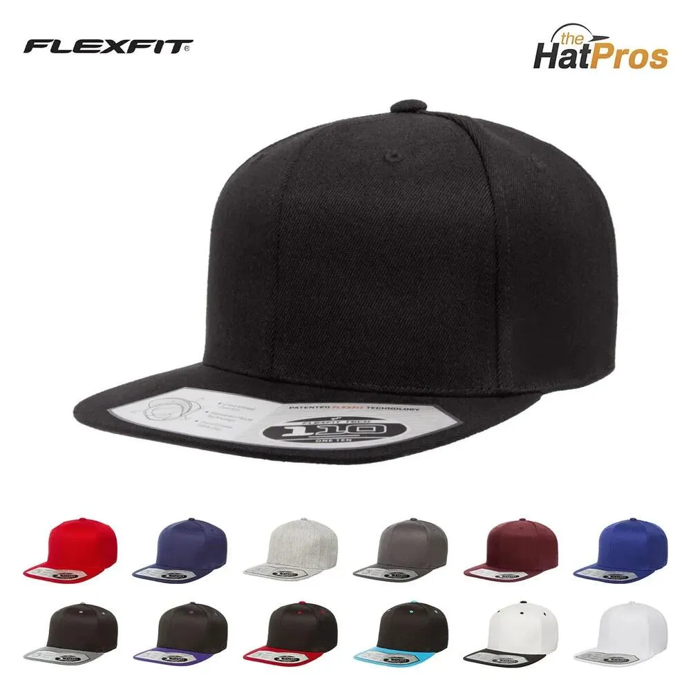 Flexfit 110F/FT Flatbill Snapback Cap (Full Case/$8.08 ea.)