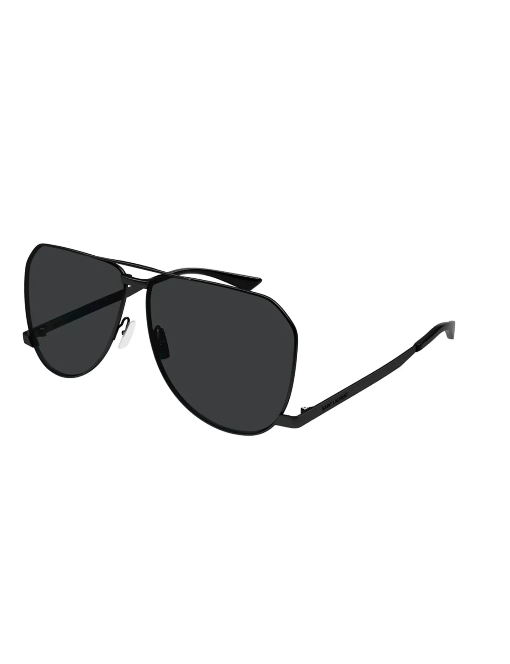 Flipped Aviator Sunglasses, Black/Black