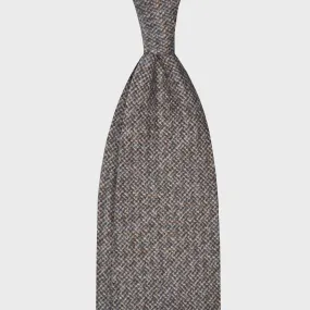 F.Marino Wool Tie 3 Folds Canvas Greige