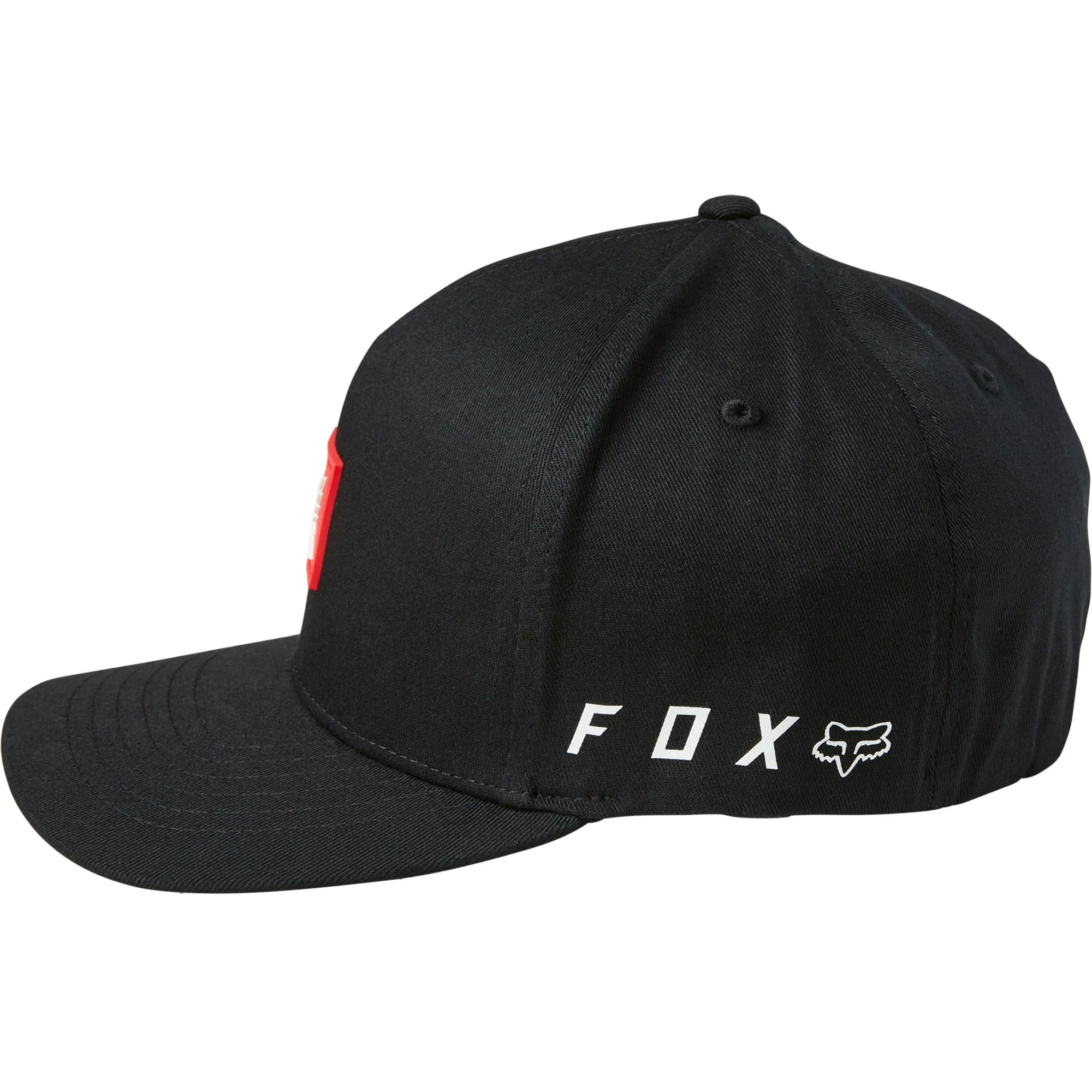 Fox Racing  Black Honda Wing Flex Fit Baseball Cap Hat Curved Bill Stretch