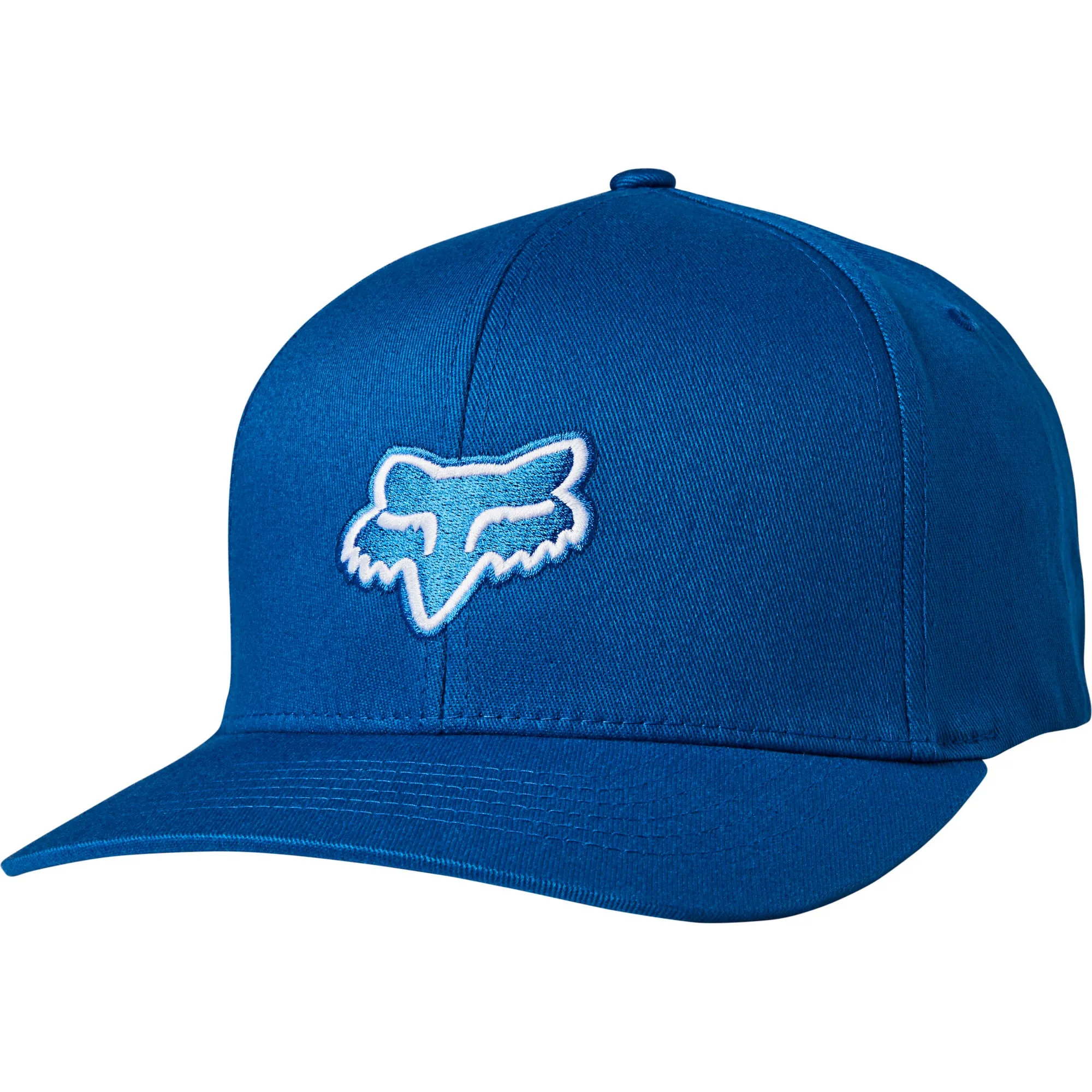 Fox Racing  Legacy FlexFit Baseball Hat Cap Stretch-to-Fit Curved Brim Royal Blue