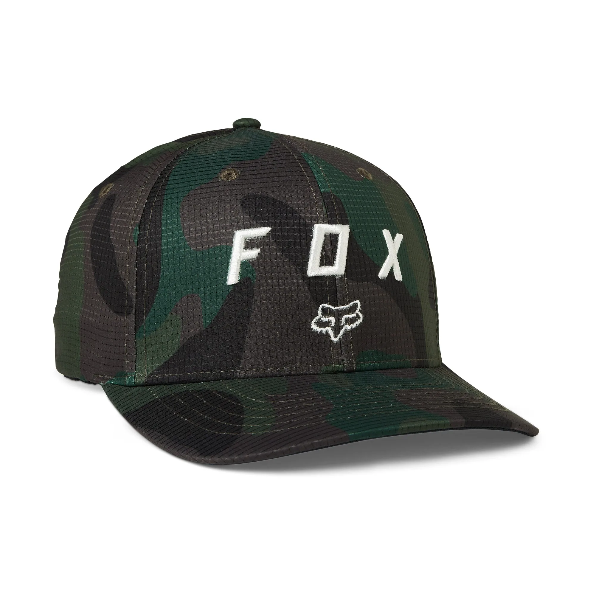 Fox Racing  Vzns Camo Tech Flexfit Baseball Hat Cap Lightweight Casual Green