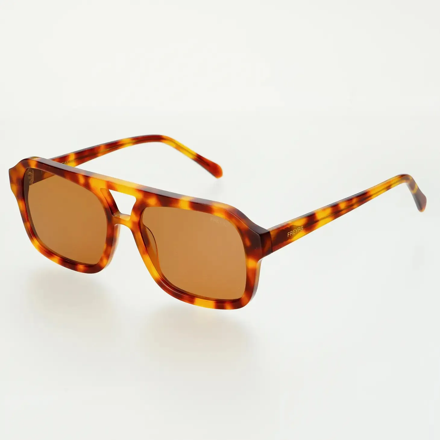 Freyrs Acetate Aviator Sunglasses - Havana