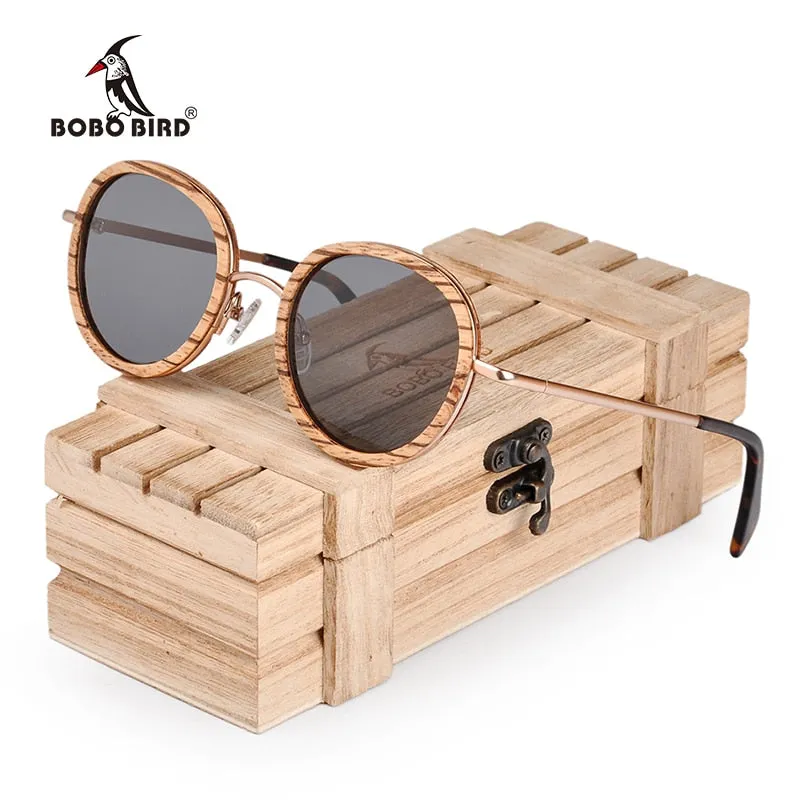 Funki Buys | Sunglasses | Women's Wood Rim Retro Sunglasses