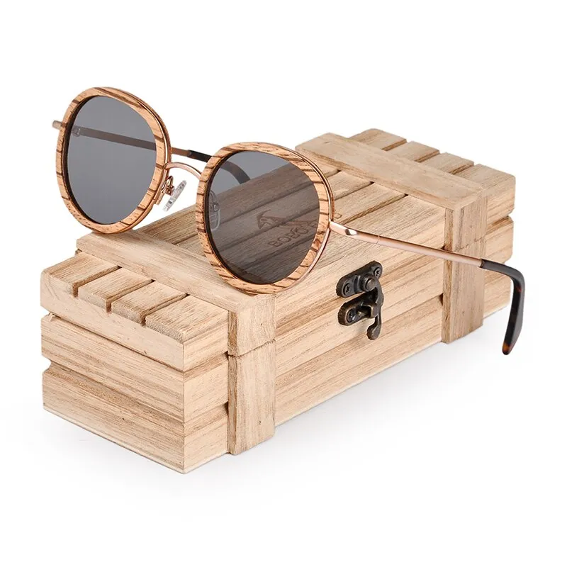 Funki Buys | Sunglasses | Women's Wood Rim Retro Sunglasses