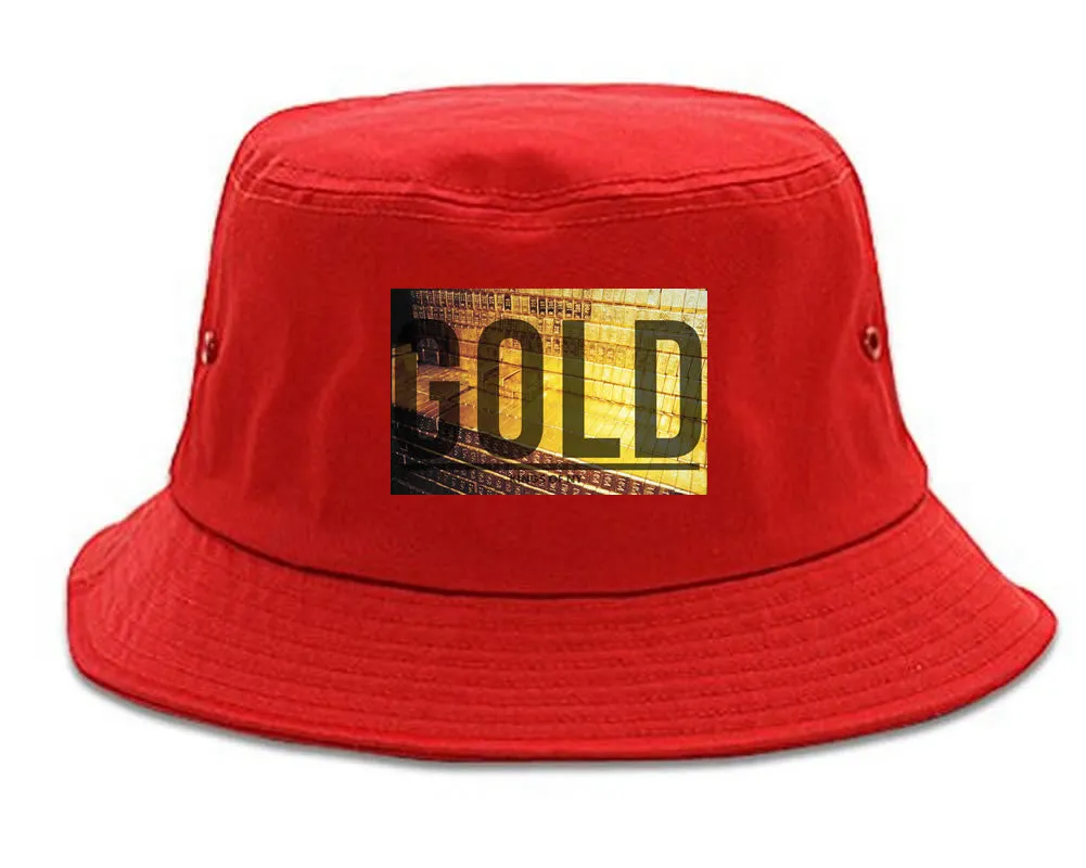 Gold Bricks Money Luxury Bank Cash Bucket Hat