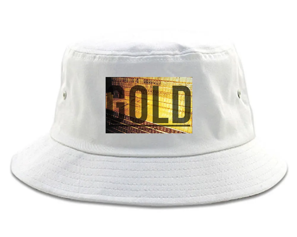 Gold Bricks Money Luxury Bank Cash Bucket Hat