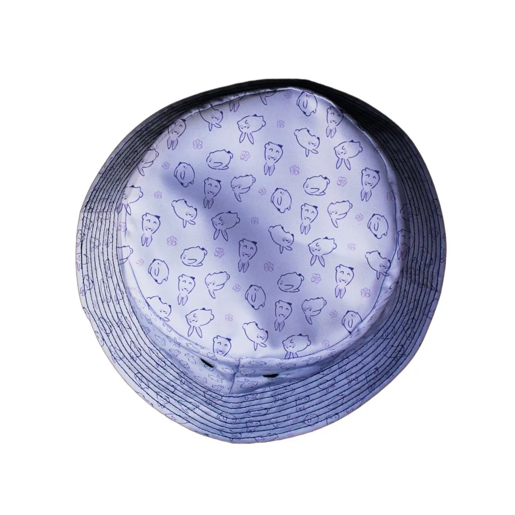 Lilac Anime Bunnies Bucket Hat