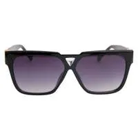 LV inspired Trillion Crystal Black Sunglasses  Black, Multi Tone