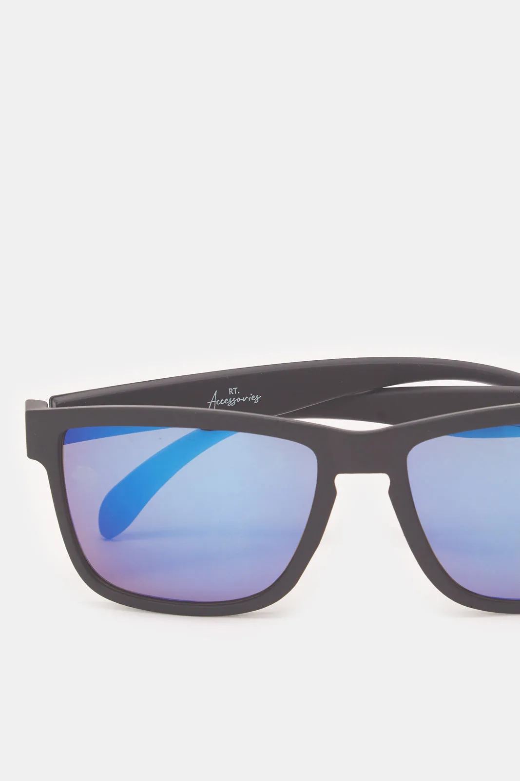 Men Blue And Black Wayfarer Sunglasses