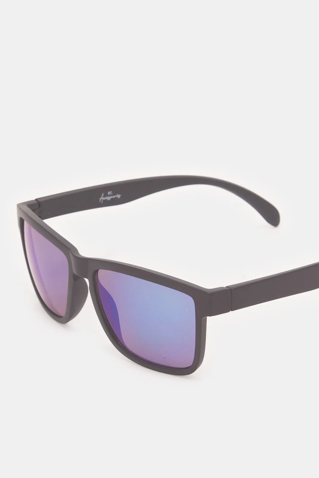 Men Blue And Black Wayfarer Sunglasses