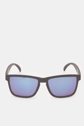 Men Blue And Black Wayfarer Sunglasses