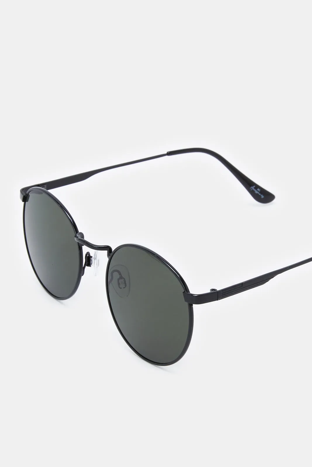 Men Green Round Sunglasses