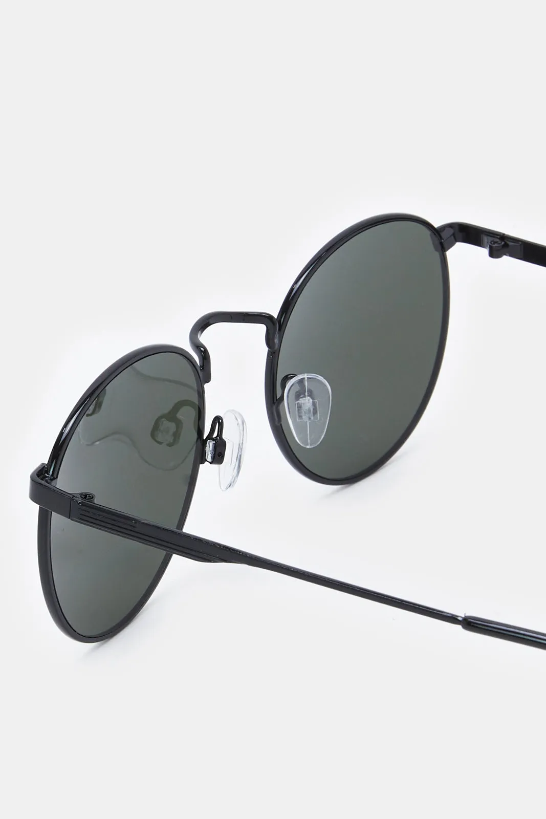 Men Green Round Sunglasses