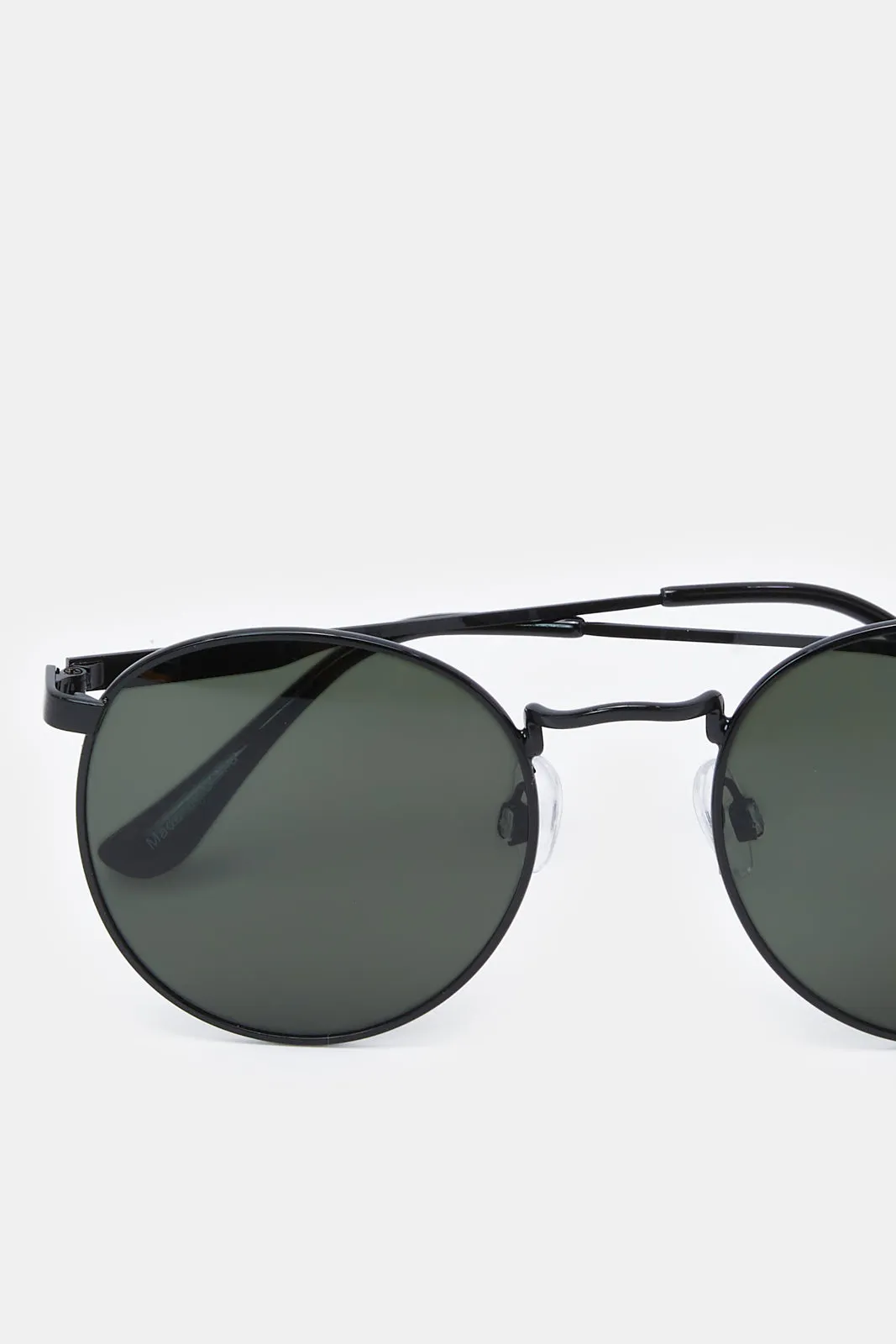 Men Green Round Sunglasses