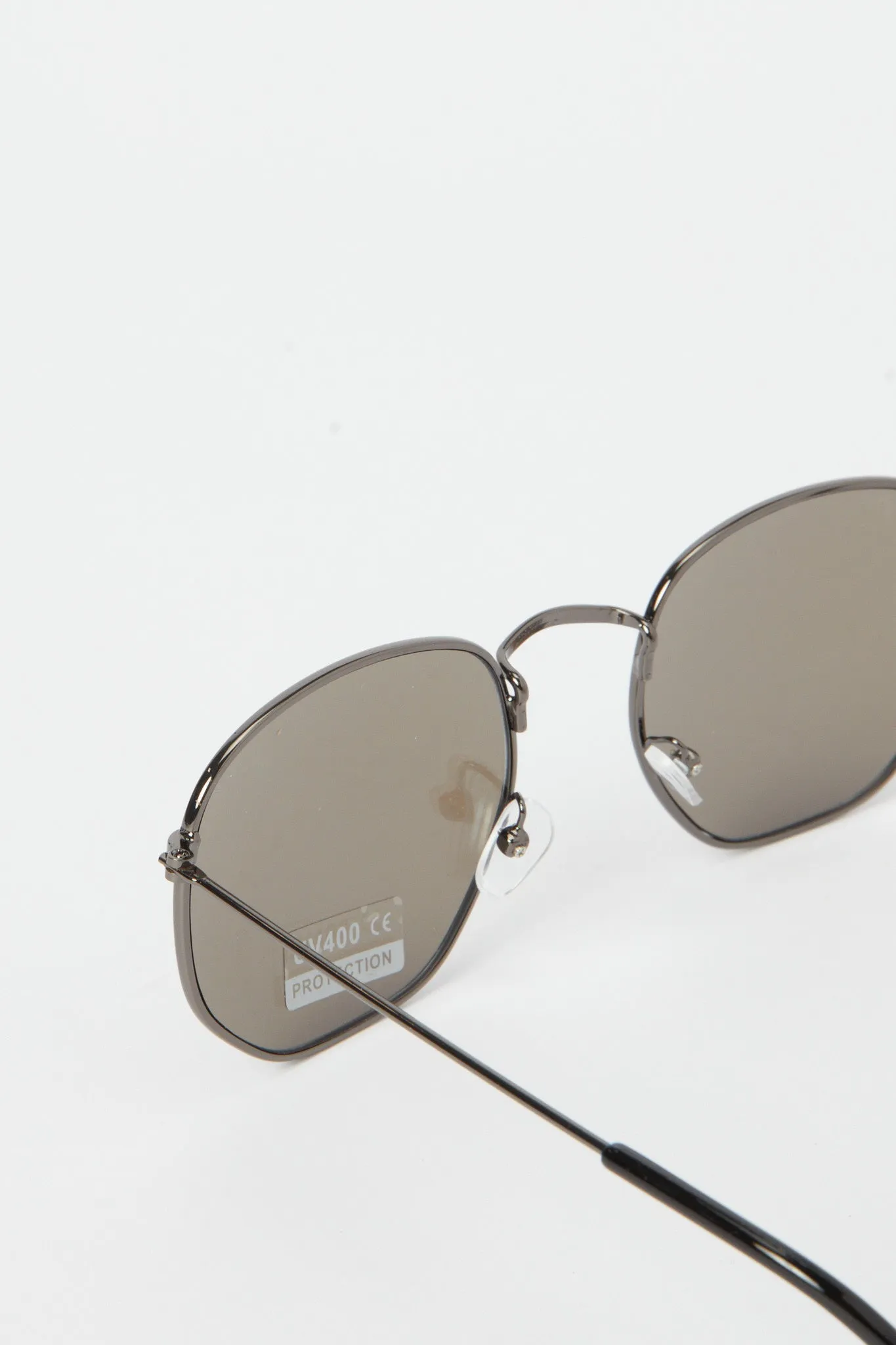 Men Grey Round Sunglasses