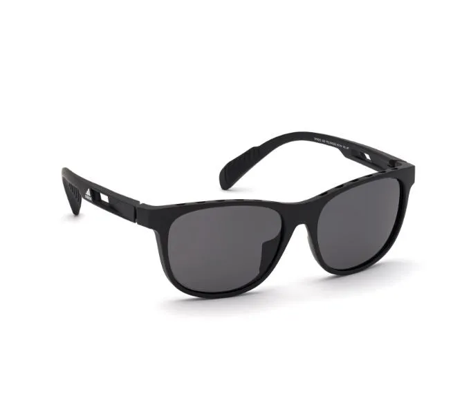 Mens Adidas Sunglasses Sp0022 Matte Black/ Grey Polarized Sunnies