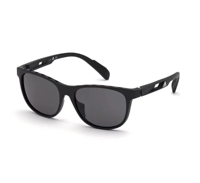 Mens Adidas Sunglasses Sp0022 Matte Black/ Grey Polarized Sunnies