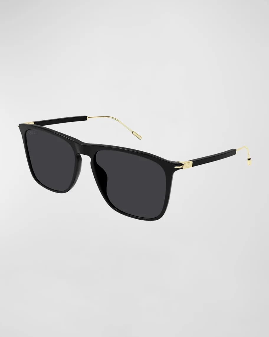 Men's Gucci Logo Aviator Sunglasses