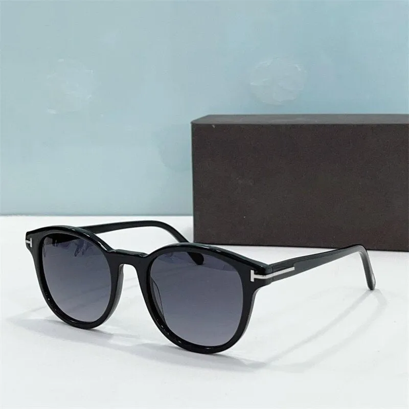 Men's Sunglasses 2023 Tom For Brand Retro Designer Round Acetate  FT0752 Sunglasses Male Female With Oringinal Case