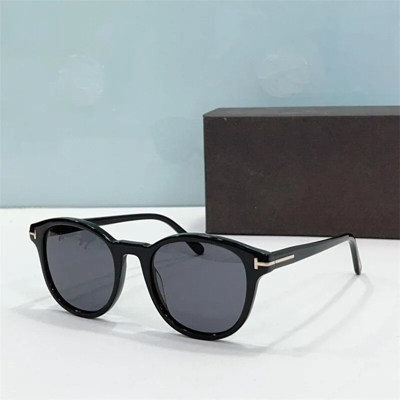 Men's Sunglasses 2023 Tom For Brand Retro Designer Round Acetate  FT0752 Sunglasses Male Female With Oringinal Case