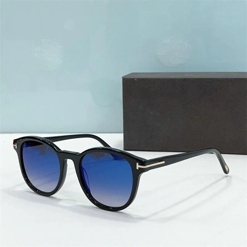 Men's Sunglasses 2023 Tom For Brand Retro Designer Round Acetate  FT0752 Sunglasses Male Female With Oringinal Case