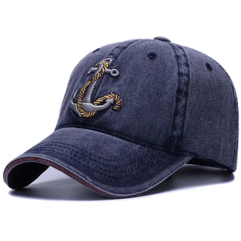 Men's Vintage Washed Denim Soft Cotton Baseball Cap