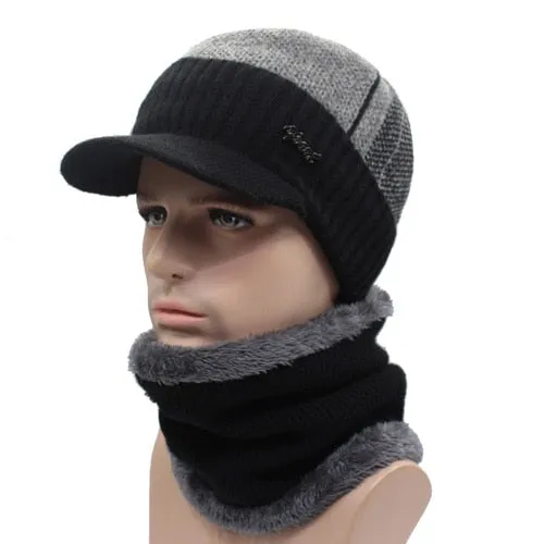 Men's Winter Beanie Hat or Neck Scarf Tube