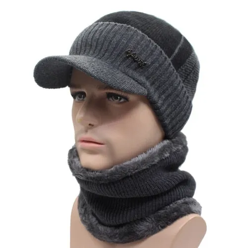 Men's Winter Beanie Hat or Neck Scarf Tube