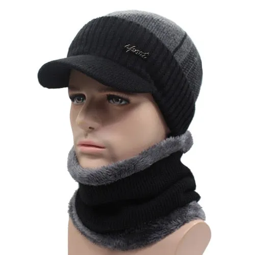 Men's Winter Beanie Hat or Neck Scarf Tube