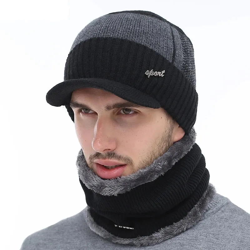 Men's Winter Beanie Hat or Neck Scarf Tube