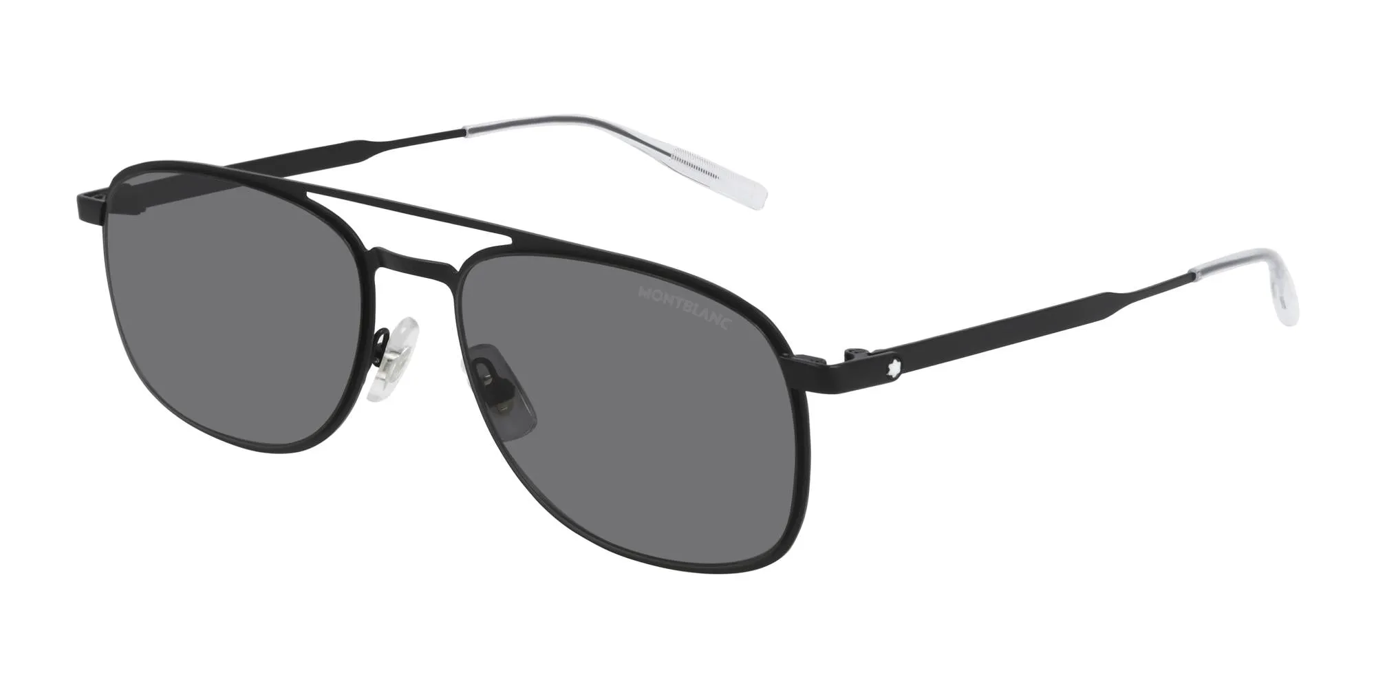 Montblanc Men's 55mm Black Grey Sunglasses MB0143S-001-55