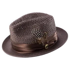 Montique Brown Men's Summer Straw Hats Style H-34