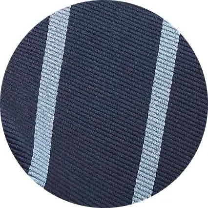 Navy Pale Blue Wide Stripe Silk Tie