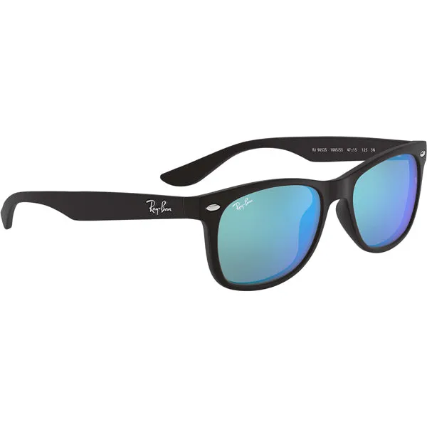 New Wayfarer Junior M - Matte Black/Blue Mirror