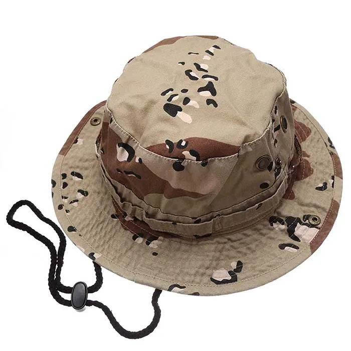 Newhattan  Cotton Camo Safari Bucket hats Foldable Unisex