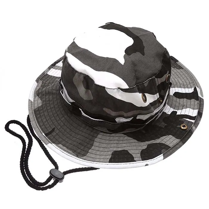 Newhattan  Cotton Camo Safari Bucket hats Foldable Unisex