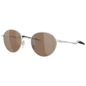 Oakley OO4146-0651 Men's OO4146 Terrigal Round Sunglasses, Satin Chrome Prizm Tungsten, 51